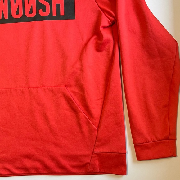 Nike Dri-Fit Swoosh Hoodie - Hot Red & Fleece Lined - Size Medium - Picture 5 of 12